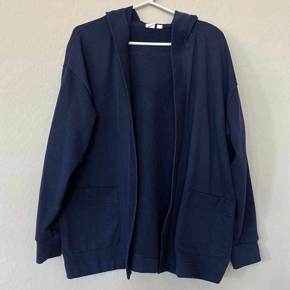 GAP Navy Cardigan Style hooded Sweatshirt size S